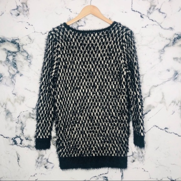 Navy & Cream Patterned Crew Neck Sweater - Picture 2 of 4